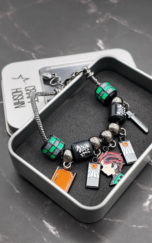 Demon Slayer Inspired Charm Bracelet