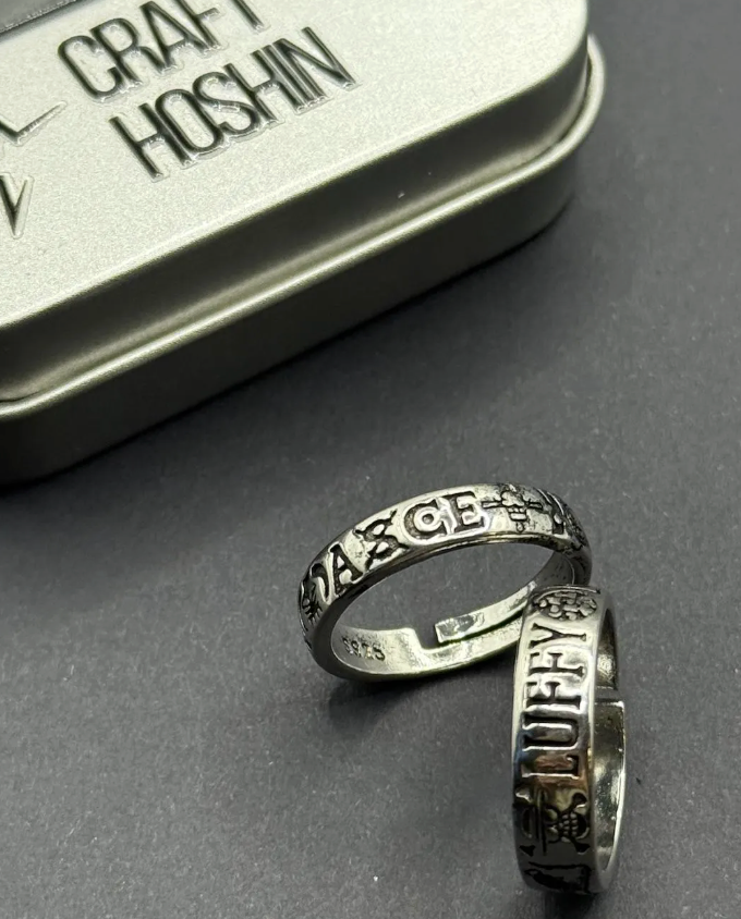 ACE Tribute Ring | One Piece Engraved Ring | Anime Jewelry Gift