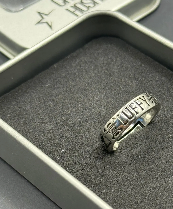 ACE Tribute Ring | One Piece Engraved Ring | Anime Jewelry Gift