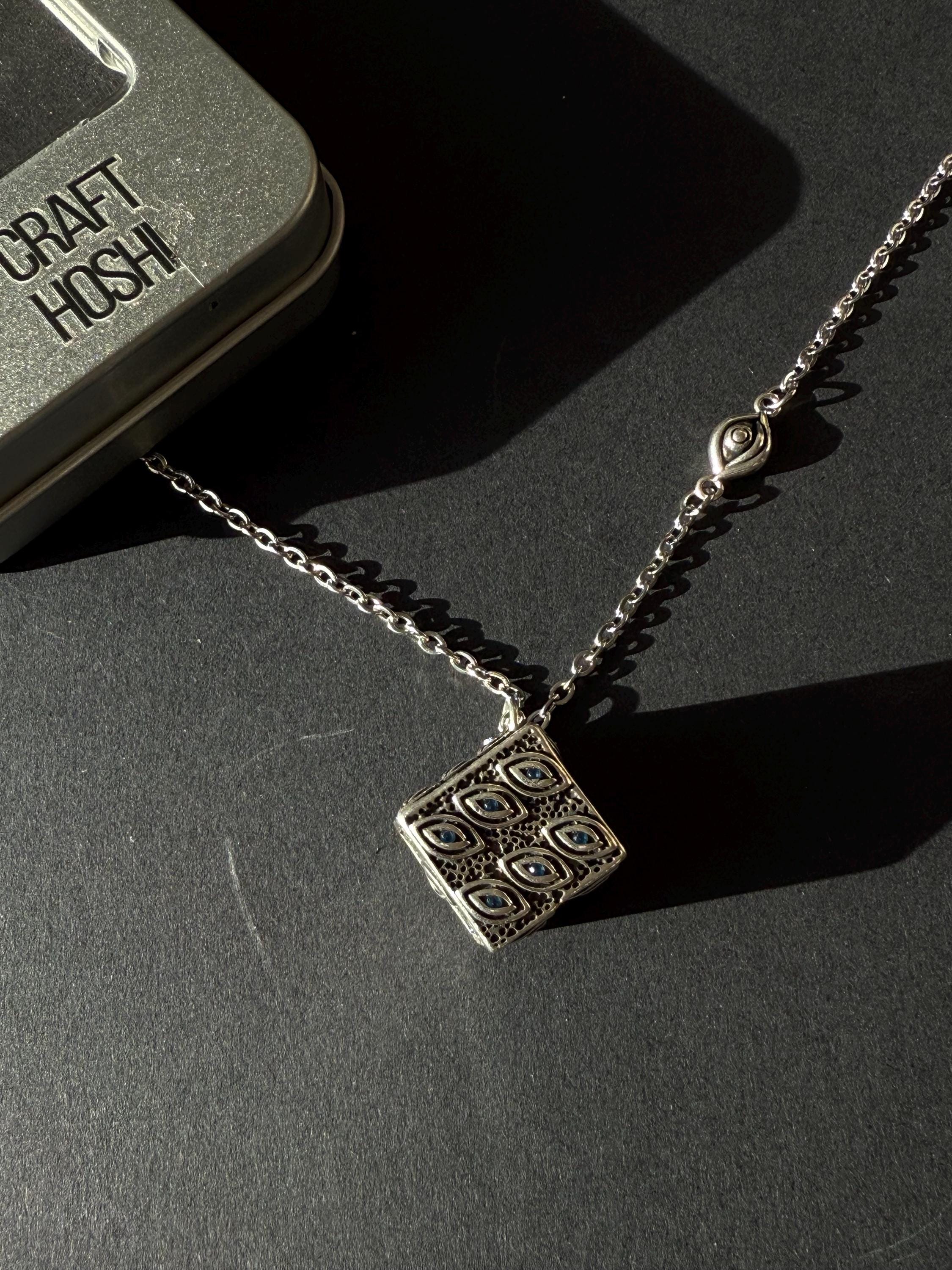 Jujutsu Kaisen Necklace Cursed Eye Cube Pendant