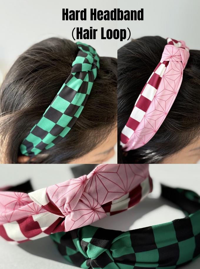 Demon Slayer Headband Set Soft & Hard Headbands