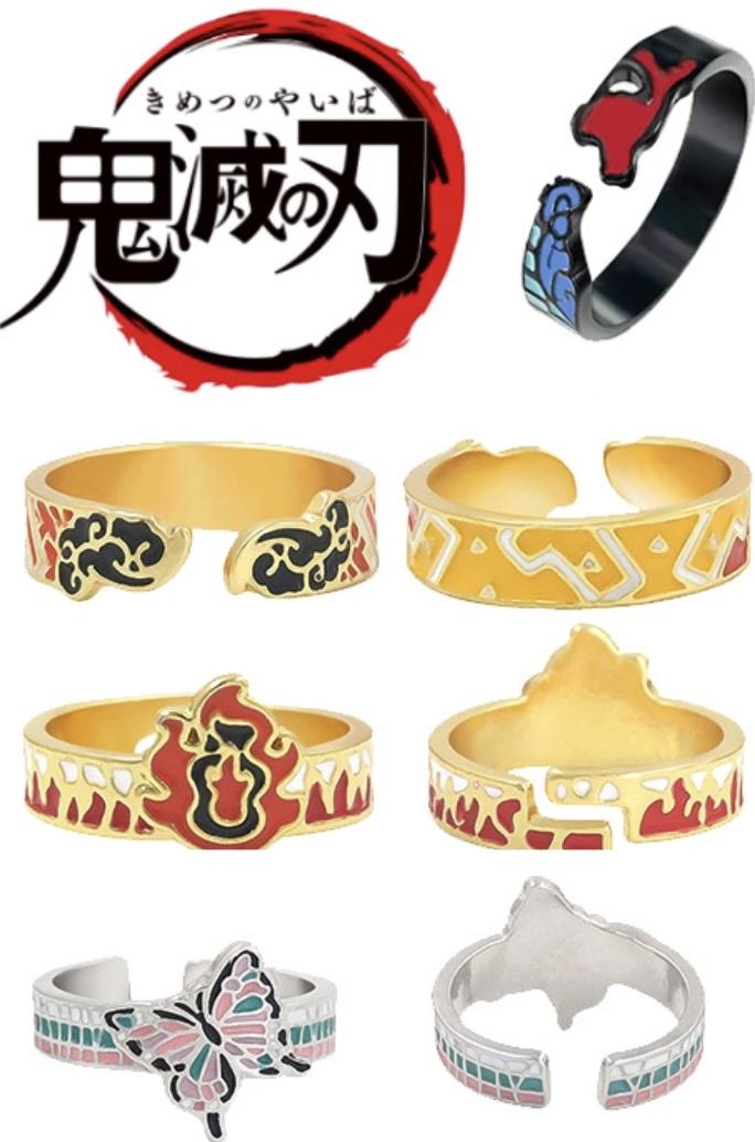 Demon Slayer Inspired Adjustable Rings