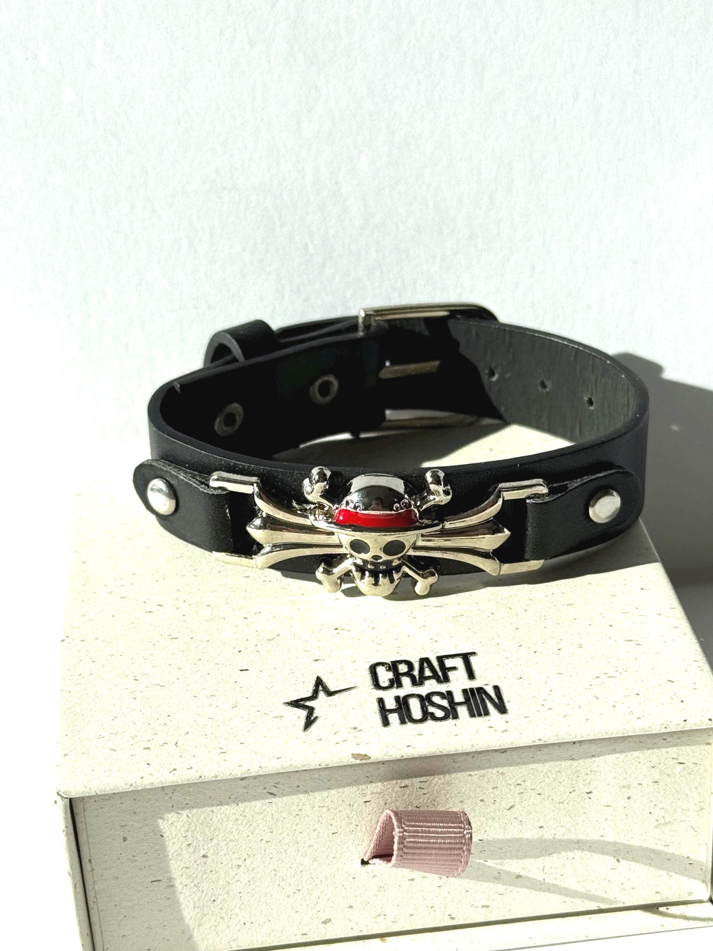 Anime Skull Leather Bracelet One Piece Inspired